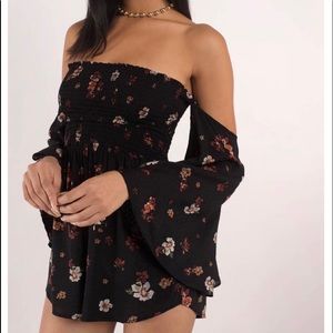 Off the Shoulder Floral Romper